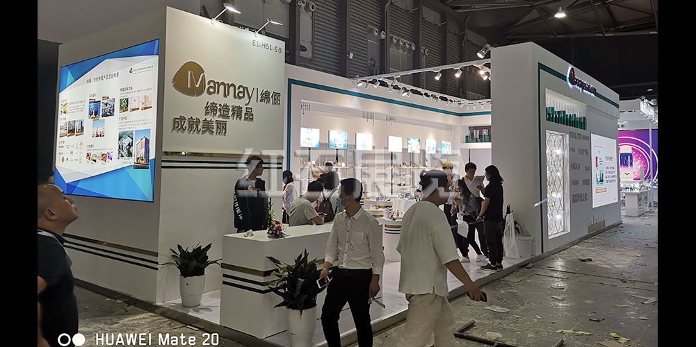 上海美容展绵俪展会搭建现场图1