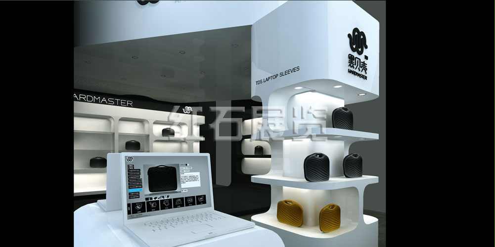 深圳礼品展黑贝壳展台设计效果图2